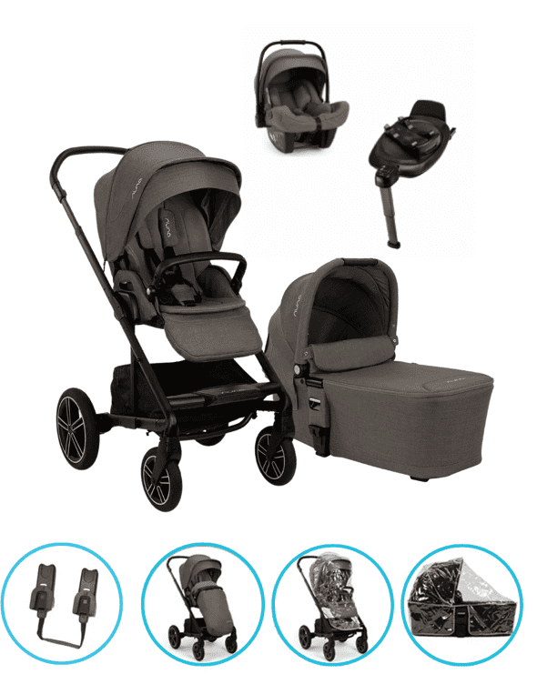 Nuna MIXX next 4in1 Kinderwagen Set Thunder inkl. Pipa Next Thunder, Base Next und gratis Zubehör – Nuna MIXX next 3in1 Kinderwagen inkl. Pipa Next Thunder und gratis Zubehör bei babybrands.de kaufen ✓ sicher, einfach & bequem online bestellen ✓